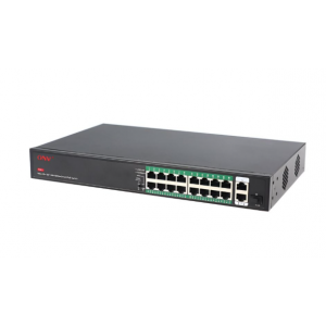 PoE-комутатор некерований 19-портовий ONV ONV-H1016PFD з 16 портами PoE