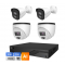 Комплект IP-відеонагляду на 4 камери TVT IP-Video Kit 4x4Mp (T/B) PoE: 2 купольні 4Mp відеокамери + 2 циліндричні 4Mp відеокамери + 4-канальний 6Mp відеореєстратор. Photo 1