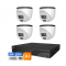 Комплект IP-відеонагляду на 4 камери TVT IP-Video Kit 4x4Mp (T) PoE: 4 купольні 4Mp відеокамери + 4-канальний 6Mp відеореєстратор. Photo 1