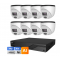 Комплект IP-відеонагляду на 8 камер TVT IP-Video Kit 8x4Mp (T) PoE: 8 купольних 4Mp відеокамери + 8-канальний 6Mp відеореєстратор. Photo 1
