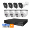 Комплект IP-відеонагляду на 8 камер TVT IP-Video Kit 8x4Mp (T/B) PoE: 4 циліндричні 4Mp відеокамери + 4 купольні 4Mp відеокамери + 8-канальний 6Mp відеореєстратор. Photo 1