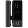 Розумний біометричний замок на скляні двері SEVEN LOCK SL-7776BF black