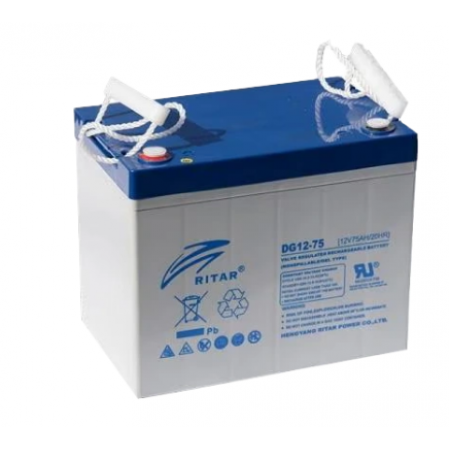 RITAR DG12-75 12V 75Ah Акумуляторна батарея