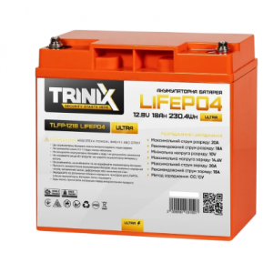 TRINIX TLFP-1218 Ultra 18А•ч 12В Литиевая аккумуляторная батарея