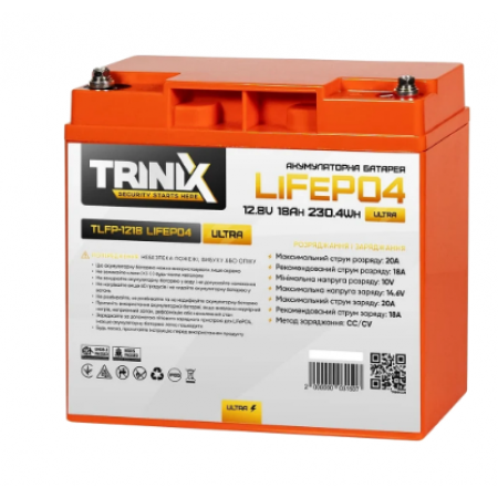 TRINIX TLFP-1218 Ultra 18А•ч 12В Литиевая аккумуляторная батарея