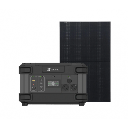 Ezviz CS-PS1300 (CN066)(FR) + Risen Solar RSM40-8-400MB Full Black Система автономного питания однофазная