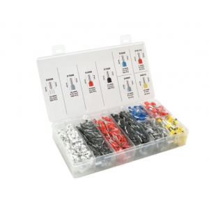 (E0508w-550 E2508b-100,E1008r-350,E1508bl-300,E4009gr-70,E7508gr-400,E6012y-50,E1012r-30) Набор клемм/наконечников 1800шт