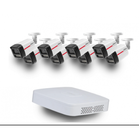 (8х DH-IPC-HFW2449TL-S-PRO +1 х NVR2108-I2) Dahua WizColor Kit - Buy and Try!