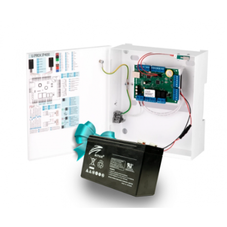Комплект контролера доступу та LFP акумулятор U-Prox IP400 + Ritar R-LFP12.8V6AH