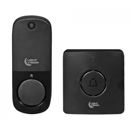 Дверной WiFi звонок Light Vision VLC-DR10T(Tuya) Black с ИК-датчиком движения