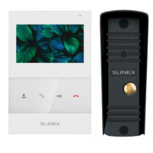 Комплект відеодомофону Slinex SQ-04 White + ML-16HR (чорний)