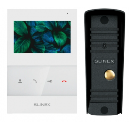 Комплект відеодомофону Slinex SQ-04 White + ML-16HR (чорний)
