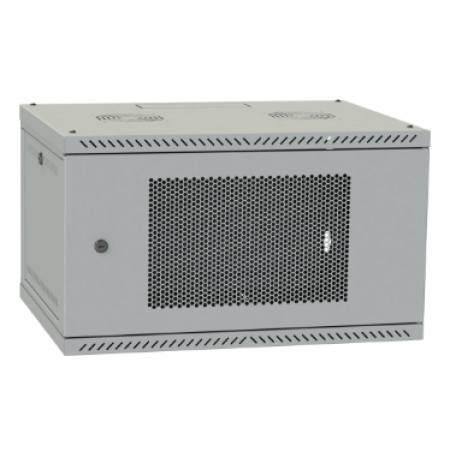 IPCOM 4U 600x350 дверь перфорация (серая) Шкаф телекоммуникационный