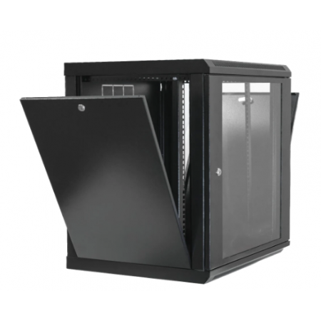 Шкаф 19"15U, 600x500x773мм акриловое стекло, черная