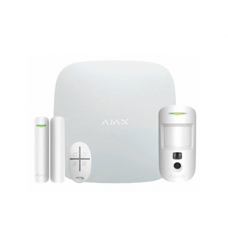 Ajax StarterKit Cam Plus (8EU) UA white комплект охранной сигнализации с LTE