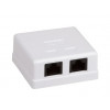 MB-UTP2 Розетка 2-портовая RJ45 UTP, біла, 5E