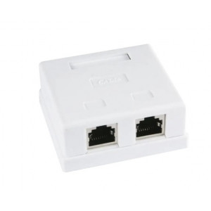 Hypernet MB-STP2 Розетка 2 порта екранована RJ45 STP біла 5E