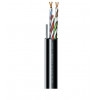 Cat. 5e U/UTP  РЕ steel cord 4x2x24 AWG (k) трос (70910181) бухта 305м Кабель кручена пара ЗЗКМ (UTP мідь вуличний з тросом)