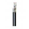 Cat. 5e U/UTP  РЕ steel cord 4x2x24 AWG (k) трос (70910181) бухта 500м. Кабель кручена пара ЗЗКМ (UTP мідь вуличний з тросом)