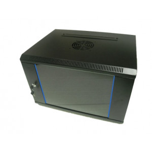 Hypernet WMNC66-12U-FLAT-AC-BLACK Шафа комутаційна настінна 12U 600x600 розбірна чорна