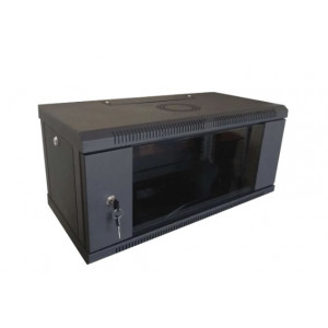 Hypernet WMNC-4U-FLAT-AC-BLACK 4U 600x450 Шкаф коммутационный настенный разборный черный