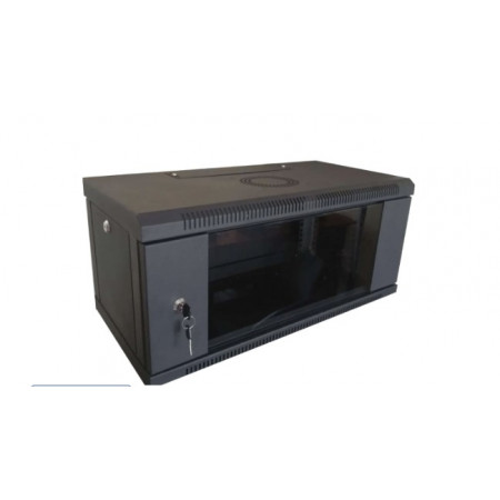 Hypernet WMNC-35-6U-FLAT-BLACK Шкаф коммутационный настенный 6U 600x350 разборный черный