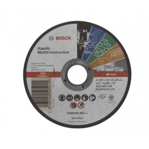Bosch Multi Construction Rapido 125x1.0x22.2 Відрізний круг по металу
