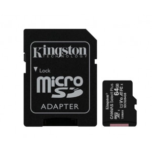 Kingston 64GB microSDXC Canvas Select Plus 100R A1 C10 Card + ADP Карта пам'яті