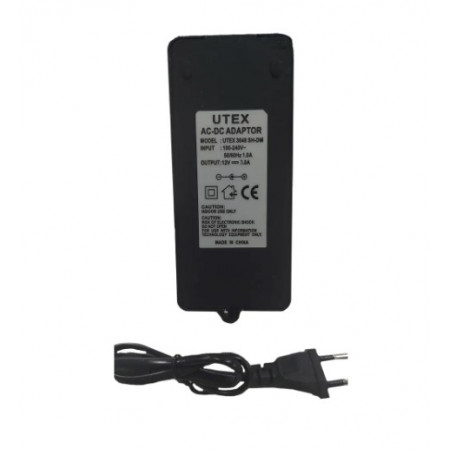 UTEX 3048SH-DM 12V 3А Блок живлення у пластиковому корпусі (шнур вилка)