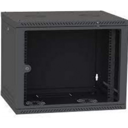 IPCOM 12U 600x600 Шкаф телекоммуникационный двери стекло (черный)