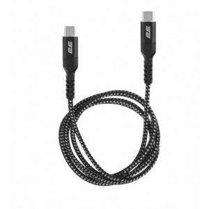 2E Type-C USB-C > USB-C Кабель заряджання/синхронізації 1м 240Вт плетений чорний