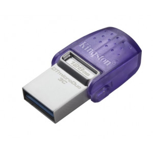 Kingston 128GB USB 3.2 Type-A Gen1 + Type-C DT microDuo 3C R200MB/s Накопичувач