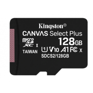 Kingston microSD 128GB C10 UHS-I R100MB/s + SD Карта пам'яті