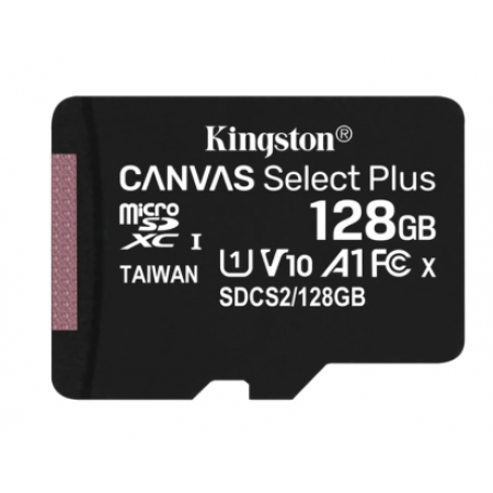 Kingston microSD 128GB C10 UHS-I R100MB/s + SD Карта памяти