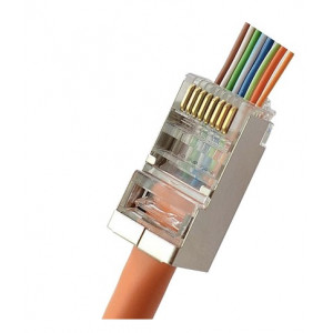 Kingda RJ45 STP кат. 5e Коннектор со сквозными отверстиями