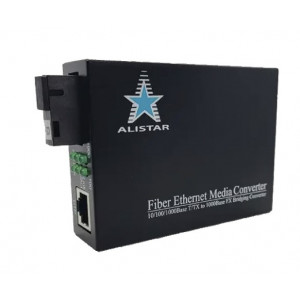 ALISTAR X3G 1G 10/100/1000BASE-T RJ-45 - 1000BASE-LX 1SM WDM SC 20KM TX1310/RX1550nm Медіаконвертор