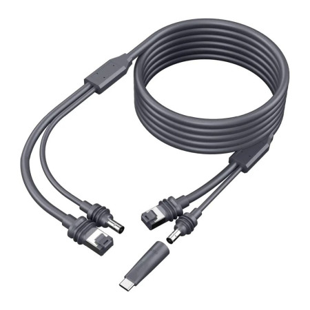 Кабель живлення та передачі даних 2 в 1 DC+Ethernet для Starlink Mini з перехідником Type-C 23м
