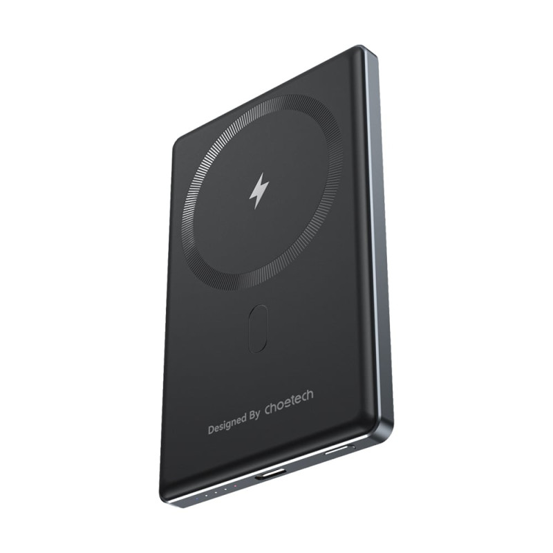 Повербанк 5000mAh Choetech B738 Black QC3.0 PD3.0 бездротова магнітна зарядка