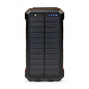 Повербанк з сонячною панеллю 20000mAh Power Bank Kraft KPB-U2230WFCSL Orange бездротова зарядка LED-ліхтар