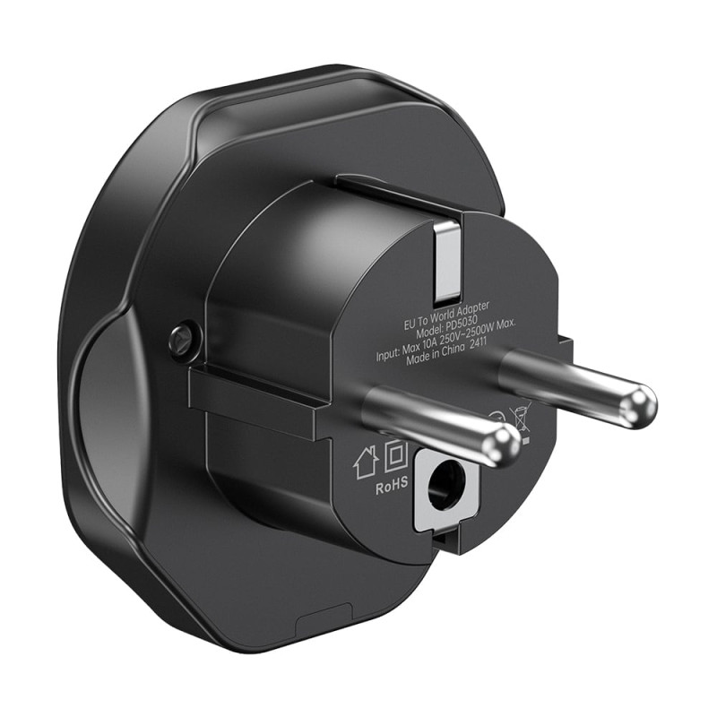 Перехідник мережевий EU – універсальна розетка Choetech PD5030 2500W 10A