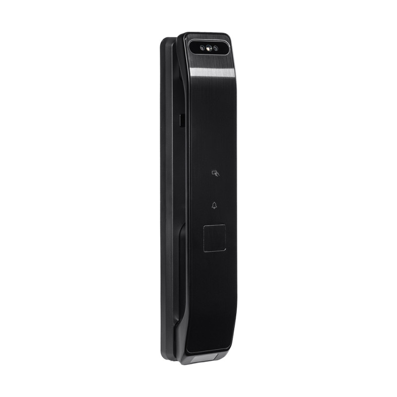 Замок біометричний автономний Trinix TRL-8804BTV Black L/R з Bluetooth та Wi-Fi, розпізнаванням облич, долоней, зчитувачем відбитків пальців і карт Mifare