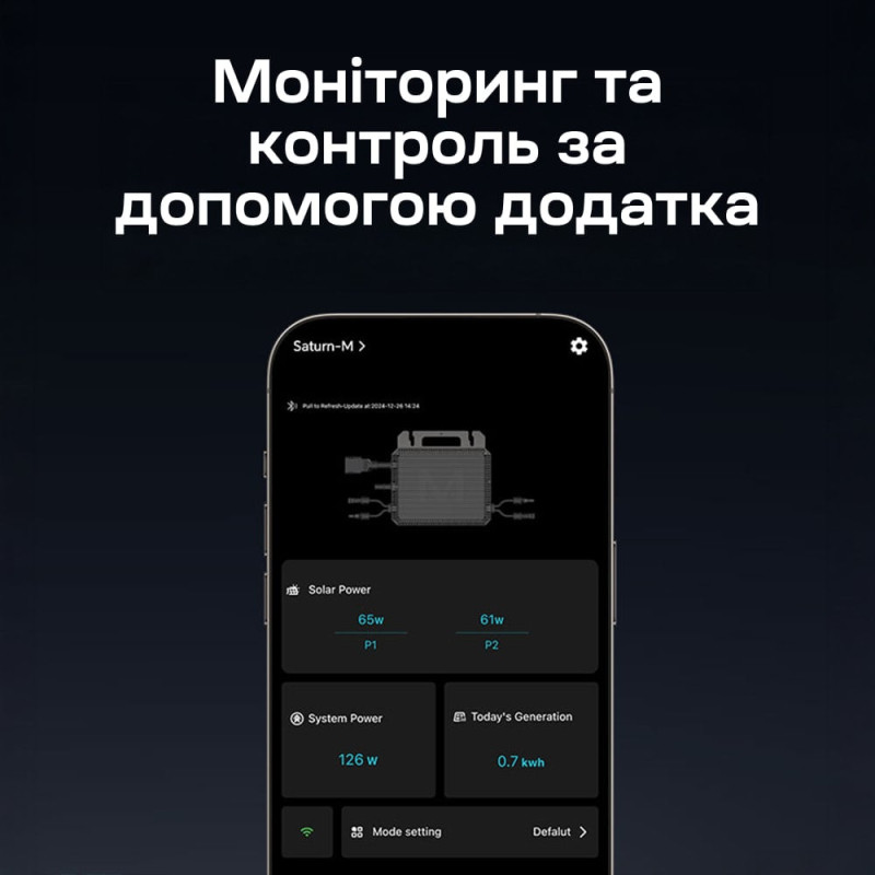 Мікроінвертор для сонячних панелей 2kW Marstek M4-2000 Saturn-M 4 MPPT On-grid