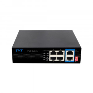 PoE-комутатор 6-портовий TVT TD-B2204S1-PEU з 4 портами PoE