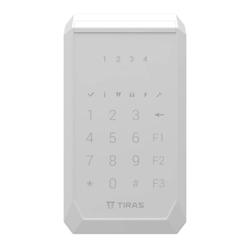 Клавіатура Tiras K-PAD4 White на 4 індикатори зон
