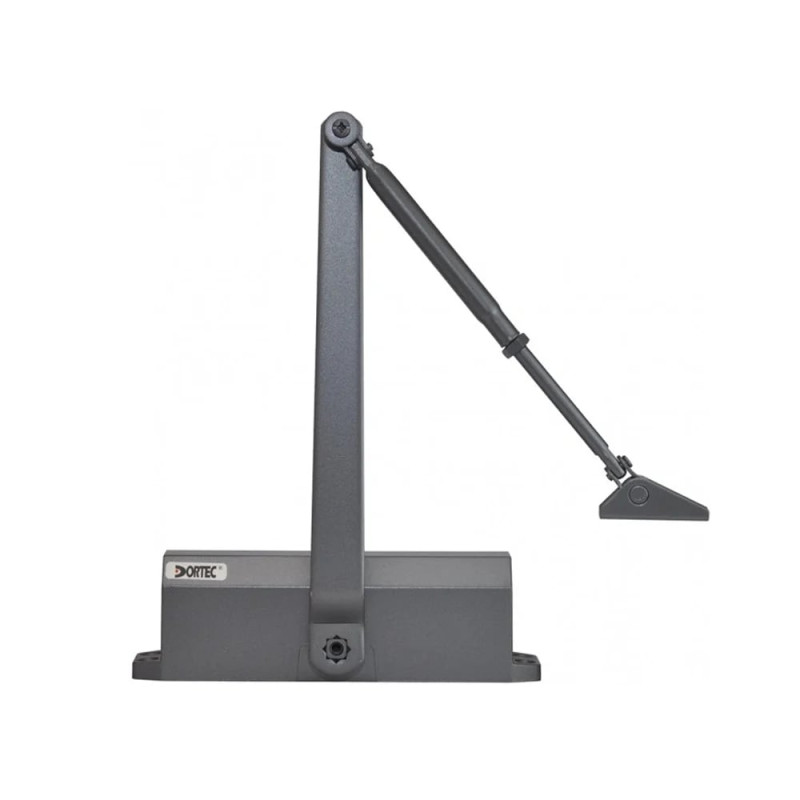 Дверний доводчик Dortec DT-64H Graphite з фіксацією дверей у відчиненому положенні