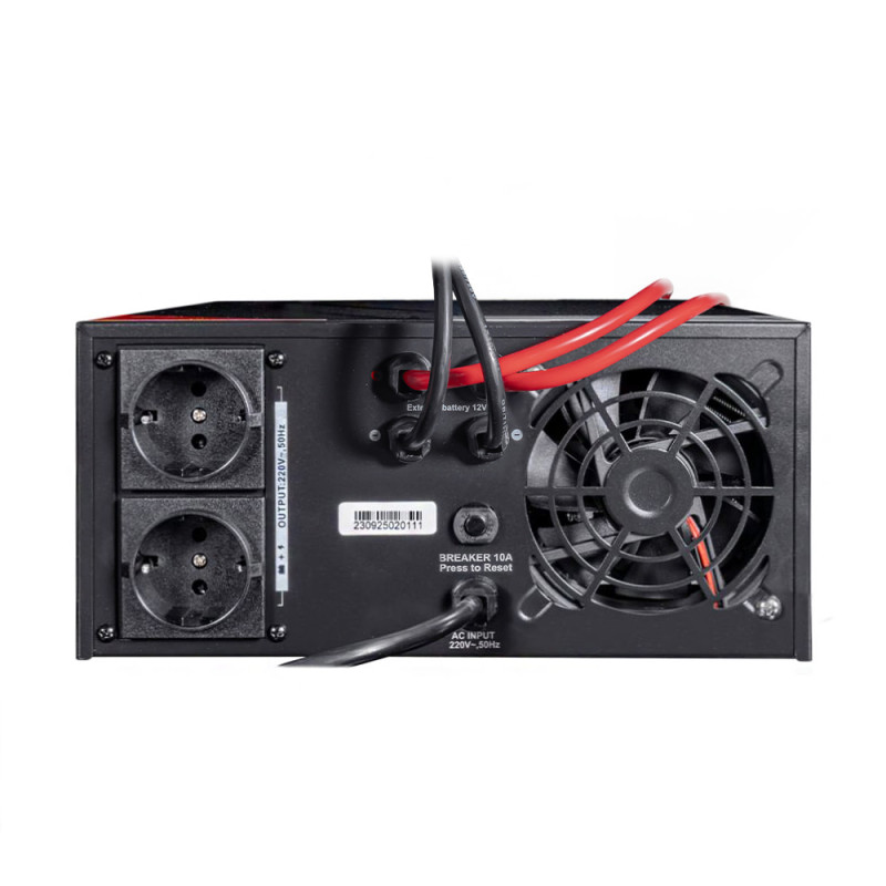 Інвертор Kraft KRF-AVR1000VA/800W-12V з правильною синусоїдою під зовнішній акумулятор
