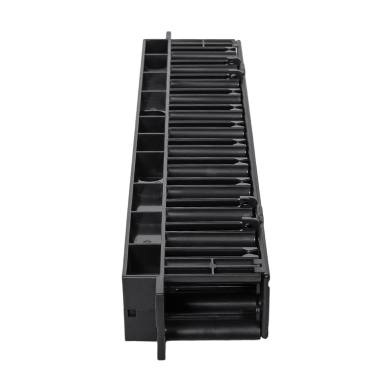 Кабельний організатор Trinix TRX-1U/CM-HP Black horizontal горизонтальний пластиковий на 12 портів для комутаційної шафи 19
