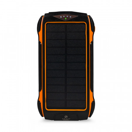 Повербанк з сонячною панеллю 20000mAh Power Bank Kraft KPB-U1820WCS Orange бездротова зарядка