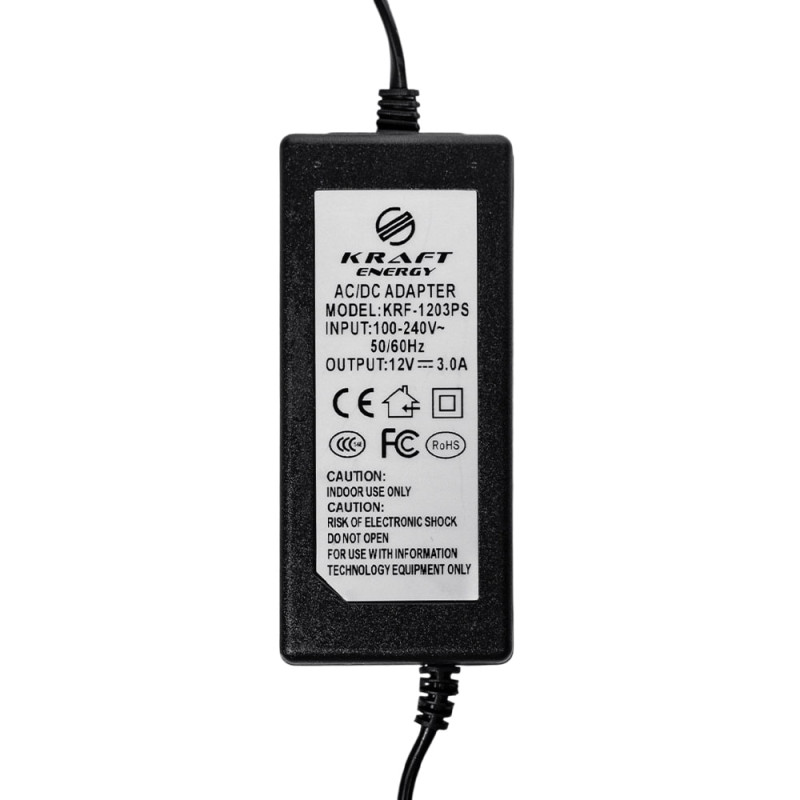Блок живлення KRF-1203PS Kraft 12V/3A