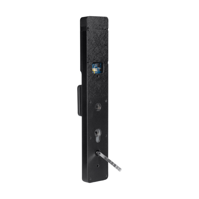 Замок біометричний автономний Trinix TRL-8803BTV Black L/R з Bluetooth та Wi-Fi, розпізнаванням облич, долоней, зчитувачем відбитків пальців і карт Mifare